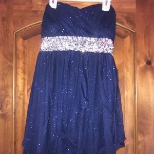 Midnight Blue Homecoming Dress